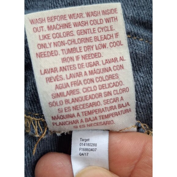 Mossimo Supply Co. Womens Denim Cuffed Shorts Medium Wash Blue 14/32 Mid-Rise Si - Picture 10 of 11